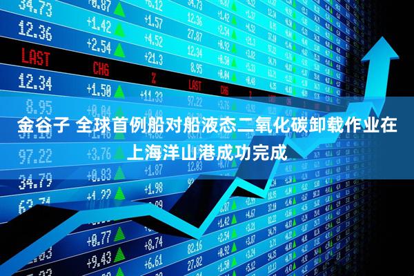 金谷子 全球首例船对船液态二氧化碳卸载作业在上海洋山港成功完成