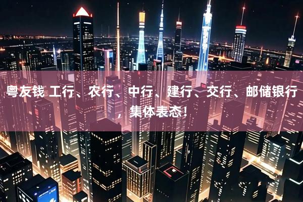 粤友钱 工行、农行、中行、建行、交行、邮储银行，集体表态！